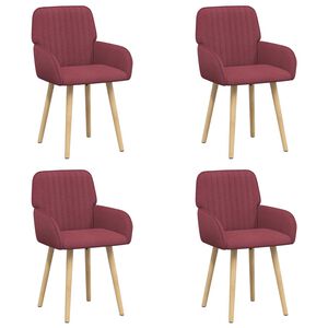 vidaXL Jedilni stoli 4 kos Blago Vinorodna rdeča 56,5 x 50 x 87,5 cm