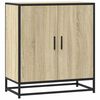 vidaXL Komoda sonoma hrast 68x35x76 cm inženirski les in kovina