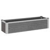 vidaXL Vrtna visoka greda Siva 100 x 30 x 22 cm WPC in aluminij