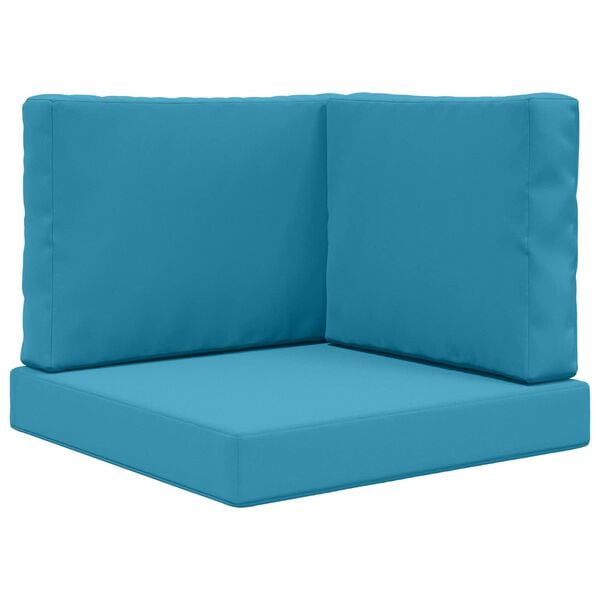 vidaXL Zunanja blazina za kavč 3 pcs Kraljevo modra Poliester