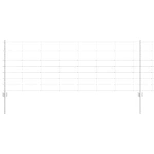 vidaXL Zunanji divji ograjen s stebri 25 x 0,8 m Pocinkano jeklo Mreža