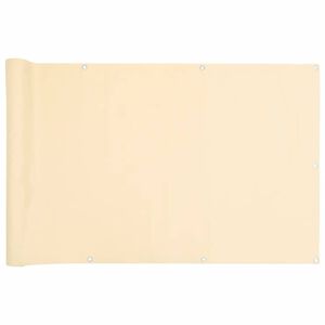 vidaXL Balkonsko platno za zasebnost krem 600x90 cm PVC