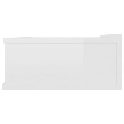 vidaXL Stenska nočna omarica visok sijaj bela 40x30x15 cm