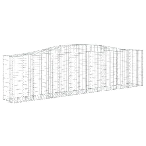 vidaXL Obokane gabion košare 2 kosi 400x50x100/120cm pocinkano železo