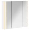 vidaXL Kopalni&scaron;ka ogledalna omara Bela 63,5 x 15,5 x 60,5 cm