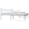 vidaXL Posteljni okvir belo jeklo 180x200/90x200 cm