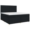 vidaXL Postelja boxspring z vzmetnico Črna 140 x 200 cm Blago