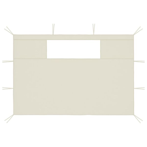 vidaXL Stranice za paviljon z okni 2 kosa krem