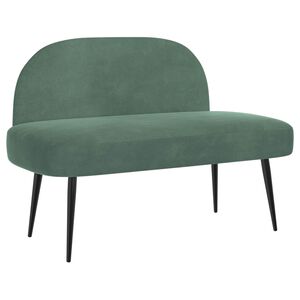 vidaXL Oblazinjena klop z naslonom morsko zelena 110 x 60 x 76 cm