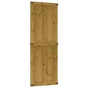 vidaXL Hlevska vrata CORONA 70 x 210 cm Trdna borovina Medeno Rjava