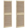 vidaXL Vrata omare 2 kos Naravna 170 x 2,1 x 59,5 cm Trdna borovina