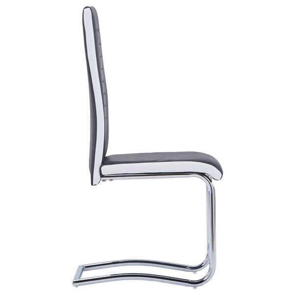 vidaXL Nihajni jedilni stoli 4 kosi črno umetno usnje