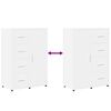 vidaXL Komoda 2 kosa bela 60x31x84 cm inženirski les