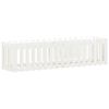 vidaXL Vrtna visoka greda z ograjico bela 200x50x50 cm trdna borovina
