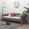 vidaXL Dnevna postelja z vzmetnico USB taupe blago 90x200 cm
