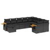 vidaXL Patio Sofa Set 8-sedežni Black