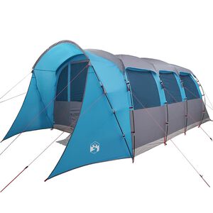 vidaXL Družinski &scaron;otor s streho Modra in siva 576 x 325 x 213 cm