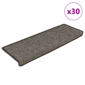 vidaXL Samolepilne preproge za stopnice 30 kosov 65x21x4cm sive in bež