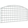 vidaXL Komplet ograje za ribnik 5 kos 100 x 50 cm Jeklo Zelena