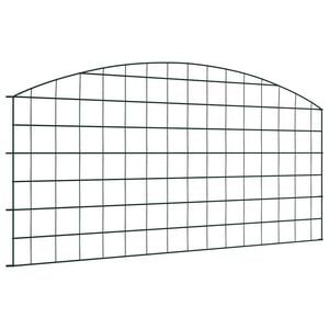 vidaXL Komplet ograje za ribnik 5 kos 100 x 50 cm Jeklo Zelena