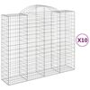 vidaXL Obokane gabion ko&scaron;are 10kosi 200x50x160/180 cm pocinkano železo