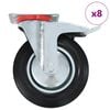 vidaXL Gibljiva kolesa 8 kosov 200 mm