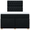 vidaXL Box spring postelja z vzmetnico črna 120x190 cm blago