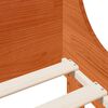 vidaXL Posteljni okvir brez vzmetnice voščeno rjav 75x190 cm borovina