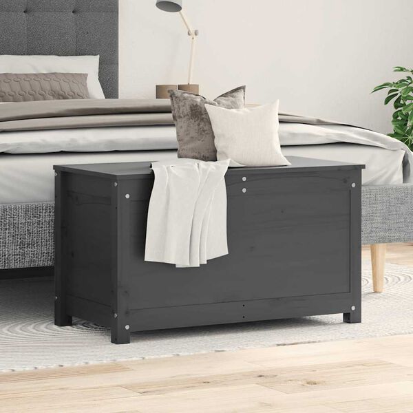 vidaXL Škatla za shranjevanje 80x40x45,5 cm trdna borovina