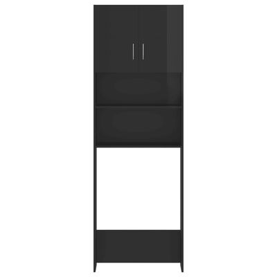 vidaXL Komplet omar za pralni stroj visok sijaj črne iverna plošča