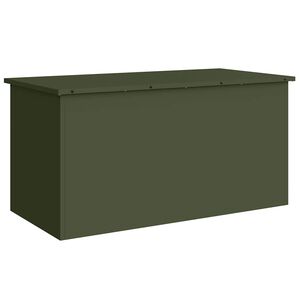 vidaXL Zunanja shranjevalna &scaron;katla Oljčno zelena 100 x 50,5 x 50 cm