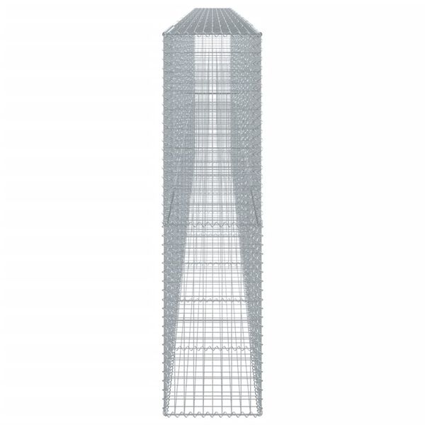 vidaXL Gabionska košara s pokrovom 900x50x200 cm pocinkano železo
