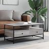 vidaXL Klubska mizica siva sonoma 100x51x45 cm inženirski les