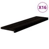 vidaXL Podloge za stopnice 16 kosov rjave 100x25x2 cm trdna hrastovina