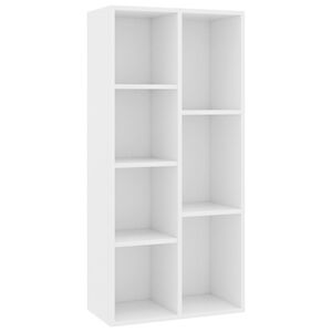 vidaXL Knjižna omara bela 50x25x106 cm iverna plo&scaron;ča