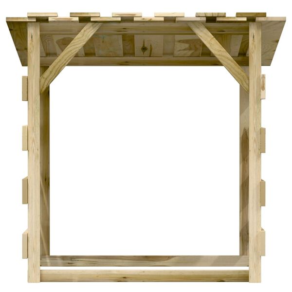 vidaXL Pergola s streho 4 kosi 100x90x100 cm impregnirana borovina