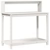 vidaXL Miza za sajenje s policami bela 108x50x109,5 cm borovina