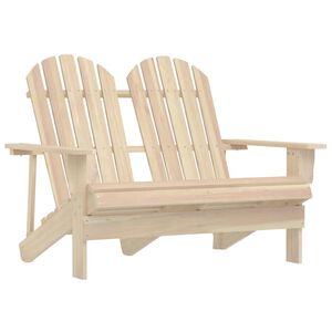 vidaXL Vrtni stol Adirondack za 2 osebi trden les jelke
