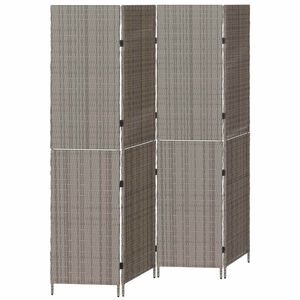 vidaXL Pregrada Siva 195 x 180 cm poli ratan