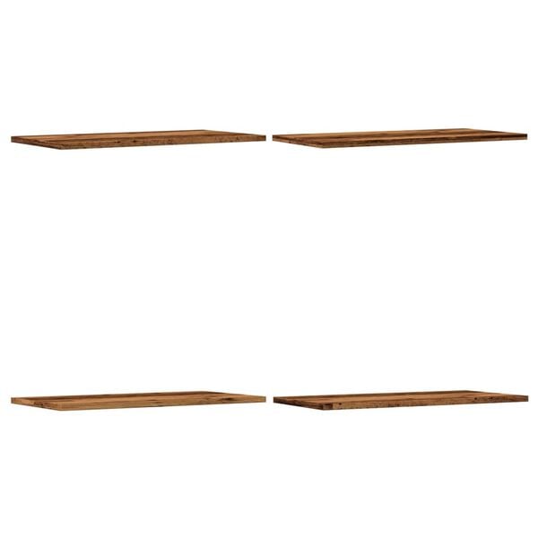 vidaXL Stenska polica 4 kosi starinski les 60x30x1,5 cm inženirski les