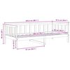 vidaXL Dnevna postelja črna trdna borovina 90x200 cm