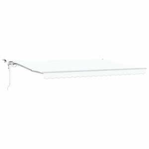 vidaXL Vlečna tenda Bela 450 &times; 300 cm Poliester