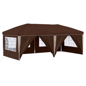 vidaXL Zložljivi &scaron;otor za zabave 575 x 288 x 245 cm Rjava