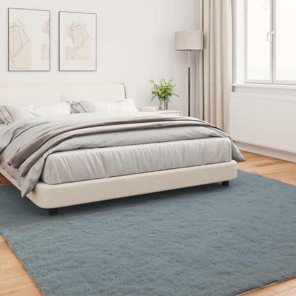 vidaXL Umetno zajčje preproga Olite Antracit 240 x 240 cm Poliester