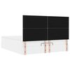 vidaXL Otomanski posteljni okvir z vzmetnico bel 180x200 cm um. usnje