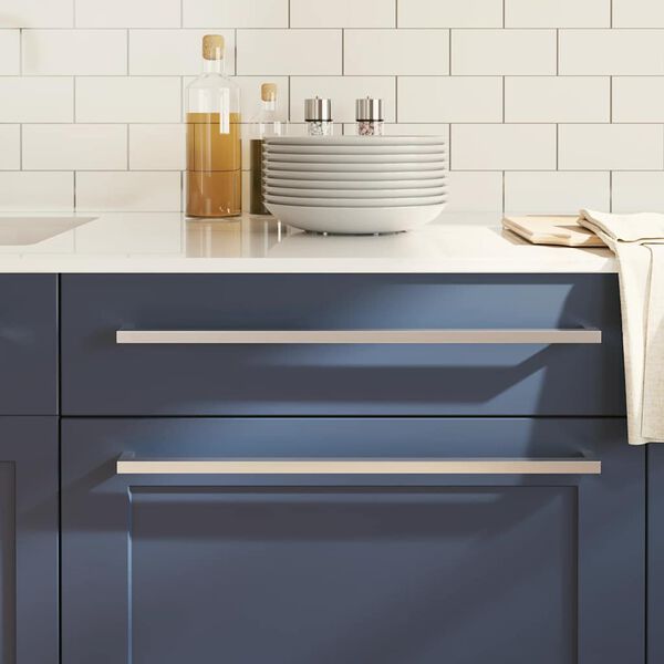 vidaXL Ročaji za omarico 5 kosov srebrna 480 mm nerjaveče jeklo