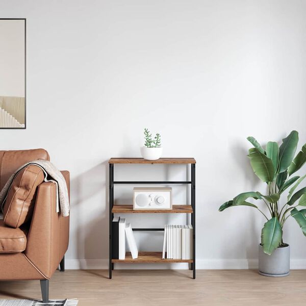 vidaXL Knjižna polica Star les 60 x 29,5 x 81 cm Konstruiran les