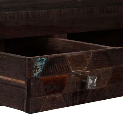 vidaXL Klubska mizica iz trdnega predelanega lesa 100x60x35 cm