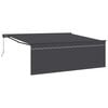 vidaXL Vlečna tenda Antracit 400 &times; 300 cm Poliester in aluminij