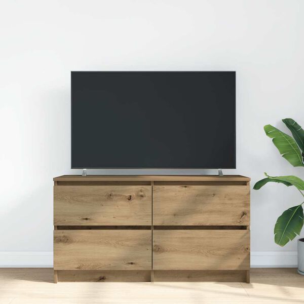 vidaXL TV omarica artisan hrast 100x35x54 cm inženirski les